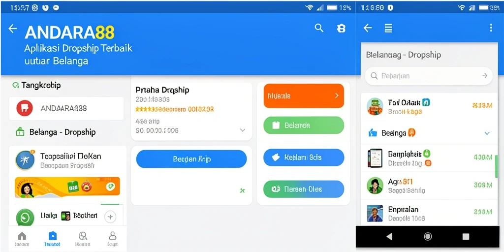 Tampilan antarmuka ANDARA88 yang mudah digunakan untuk Dropship.