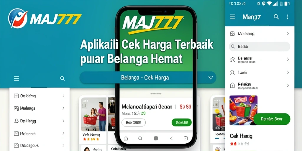 Antarmuka aplikasi MAJ777 menampilkan fitur Cek Harga yang sederhana.
