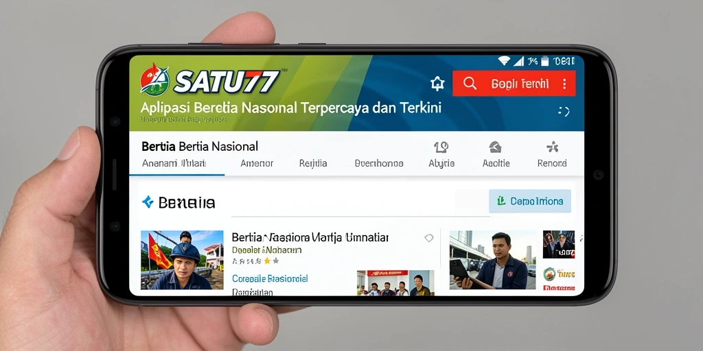 Antarmuka aplikasi SATU77 yang informatif dan mudah digunakan.