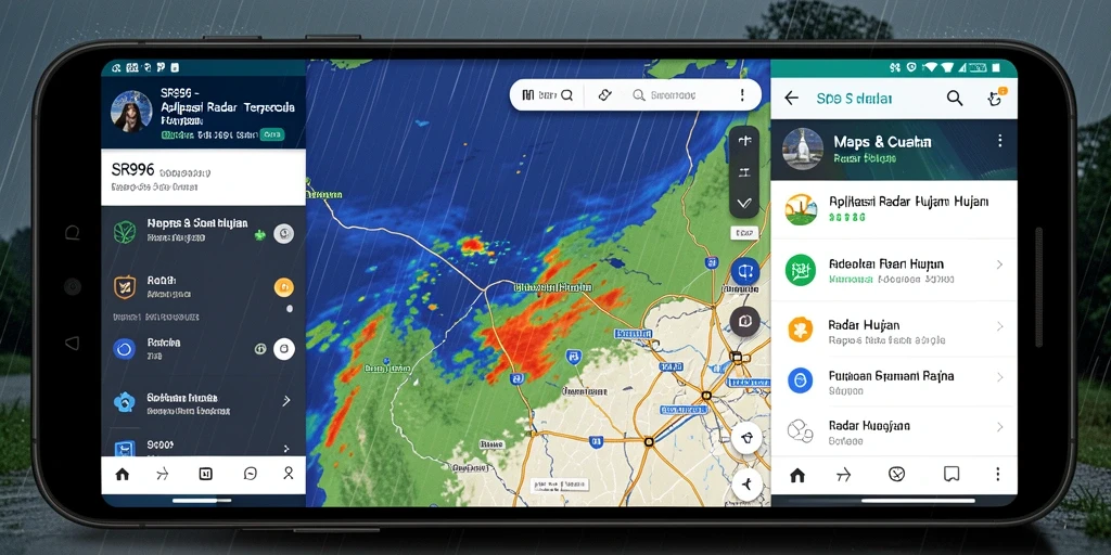 Antarmuka pengguna SR996 yang intuitif dan fitur Radar Hujan.