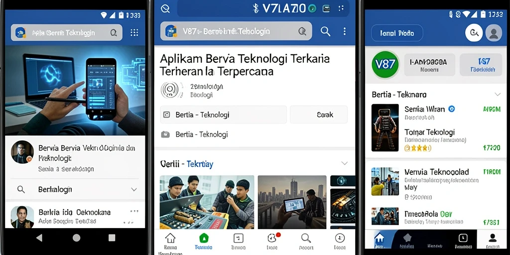 Tampilan antarmuka V87 yang modern dan intuitif.