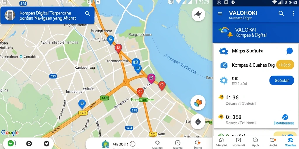 Antarmuka VALOHOKI yang sederhana dan fungsional dari aplikasi Kompas Digital.